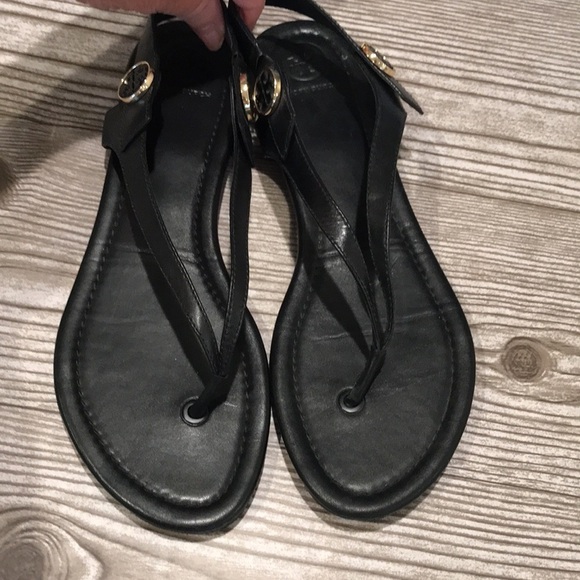 Tory Burch Black Mini Travel Sandals 9 1/2 - Picture 5 of 13